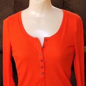 Woman Junior? Henley Shirt XS Stretchy NWT
